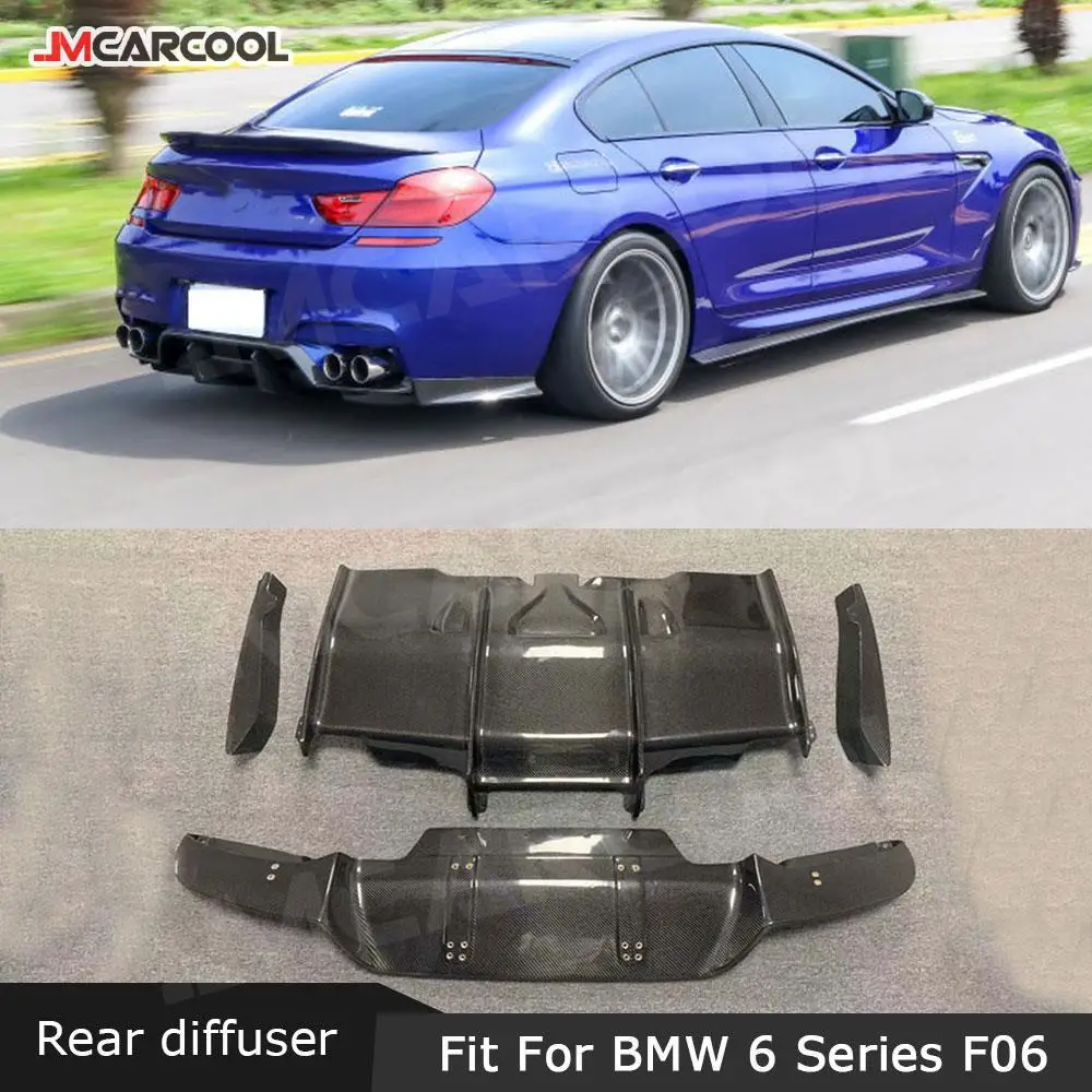 

JMCARCOOL задний диффузор из углеродного волокна, разветвители бампера, чехлы для BMW 6 серии F06 F12 F13 M6 M Sport 2012-2016, защитная пластина