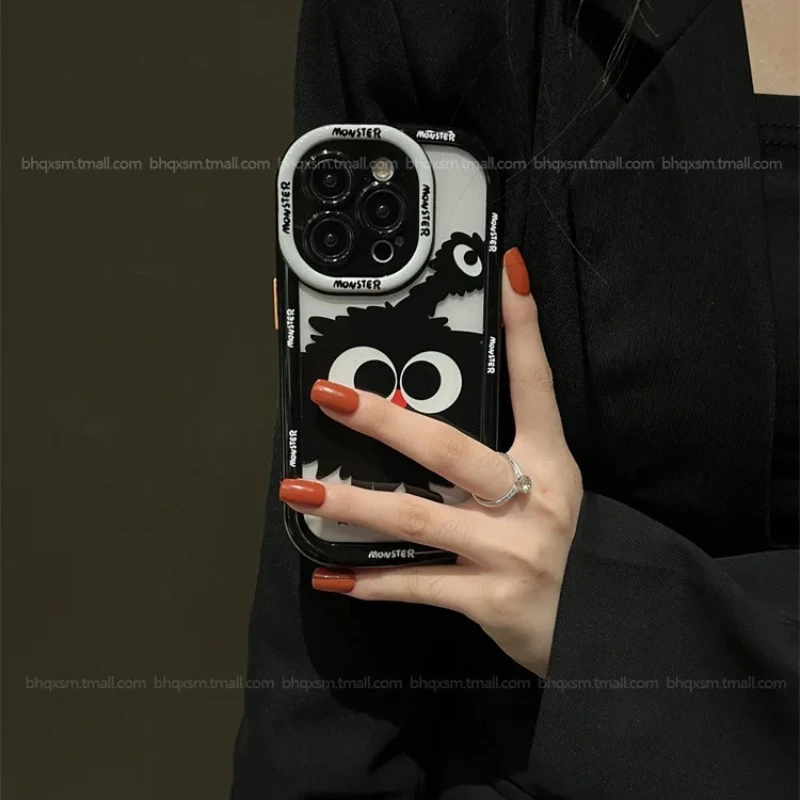 

Suitable for iPhone 15 Promax Cartoon Phone Case 14plus Robot Back Clip 13 12pro Hanging Rope 11 Anti Fall Protection Cover