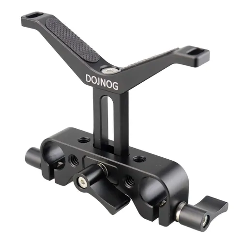 DOJNOG-Soporte de lente Universal para cámara, abrazadera de doble varilla de 15mm, Compatible con el equipo de hombro de la cámara con varillas de 15mm