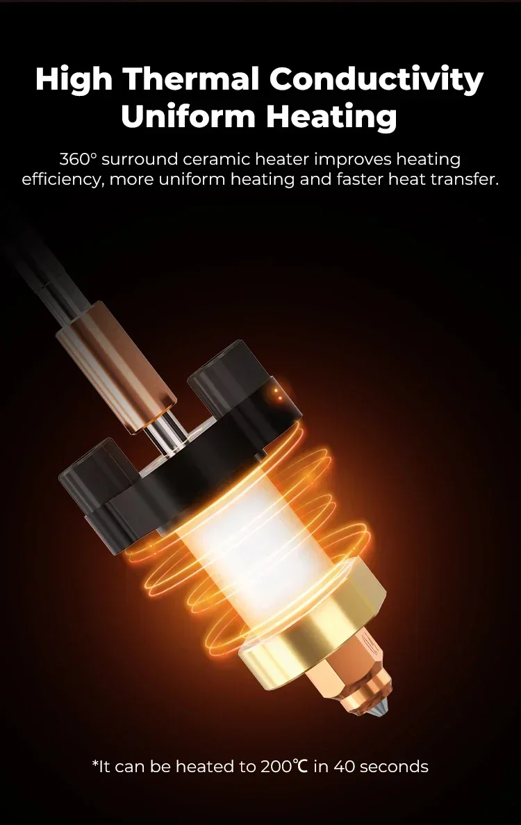 

CREALITY Original K1C Ceramic Heating Block Kit with Quick-Swap Nozzle for High Flow 3D Printer Printing Accessories