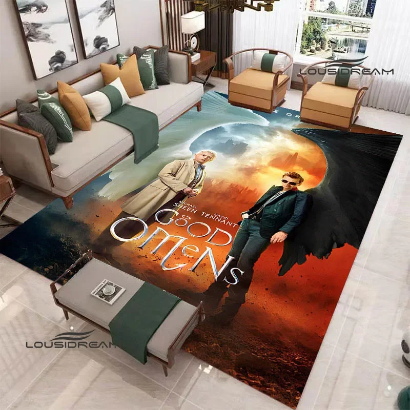 Good Omens Movie Printed Carpet Non-slip carpet bedroom decoration living room decoration washroom floor mat birthday gift