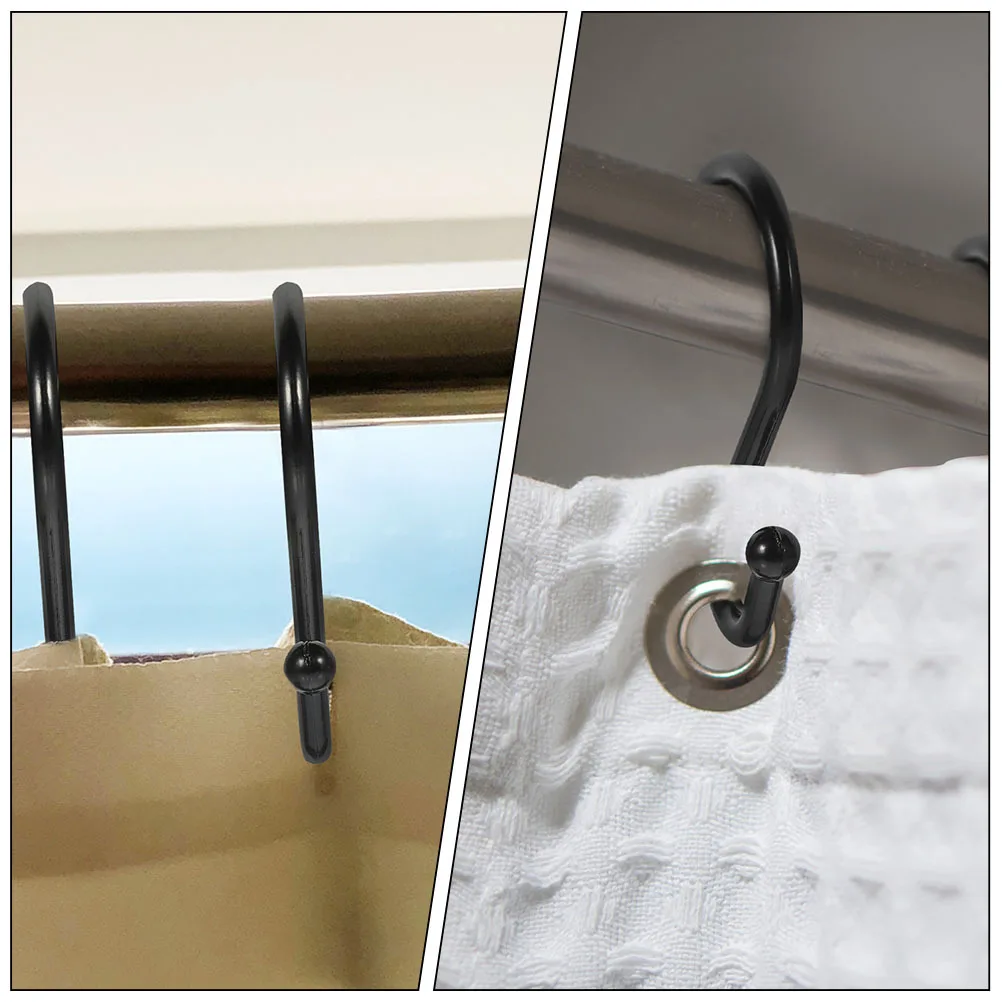 

24Pcs Zinc Alloy Shower Curtain Hooks Decorative Hooks for Bathroom Curtain Rod Shower Hook Bathroom Hook