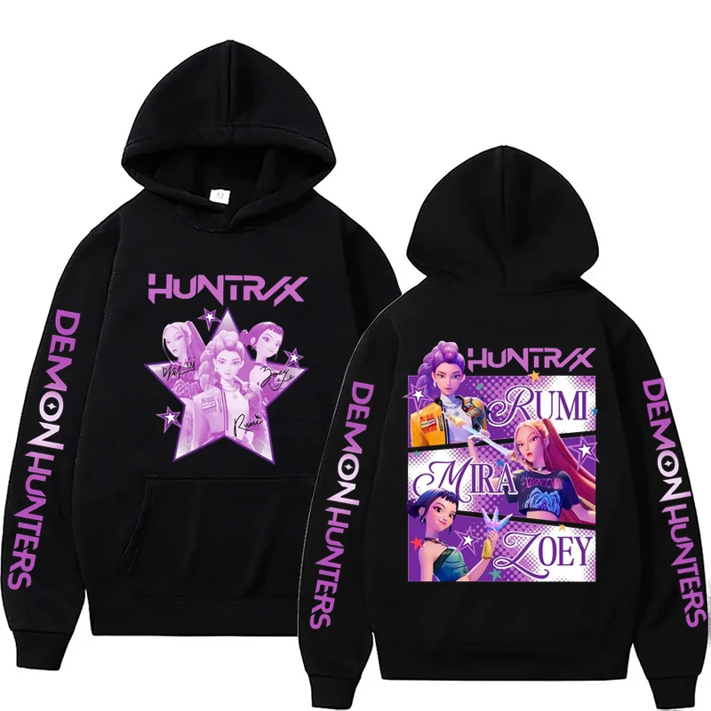 

Kpop Demon Hunters Hoodies For Men Women Fashion Cool Y2K Style Long Sleeved Pullover Tops Creative Design Sweatshirt Fans Gifts