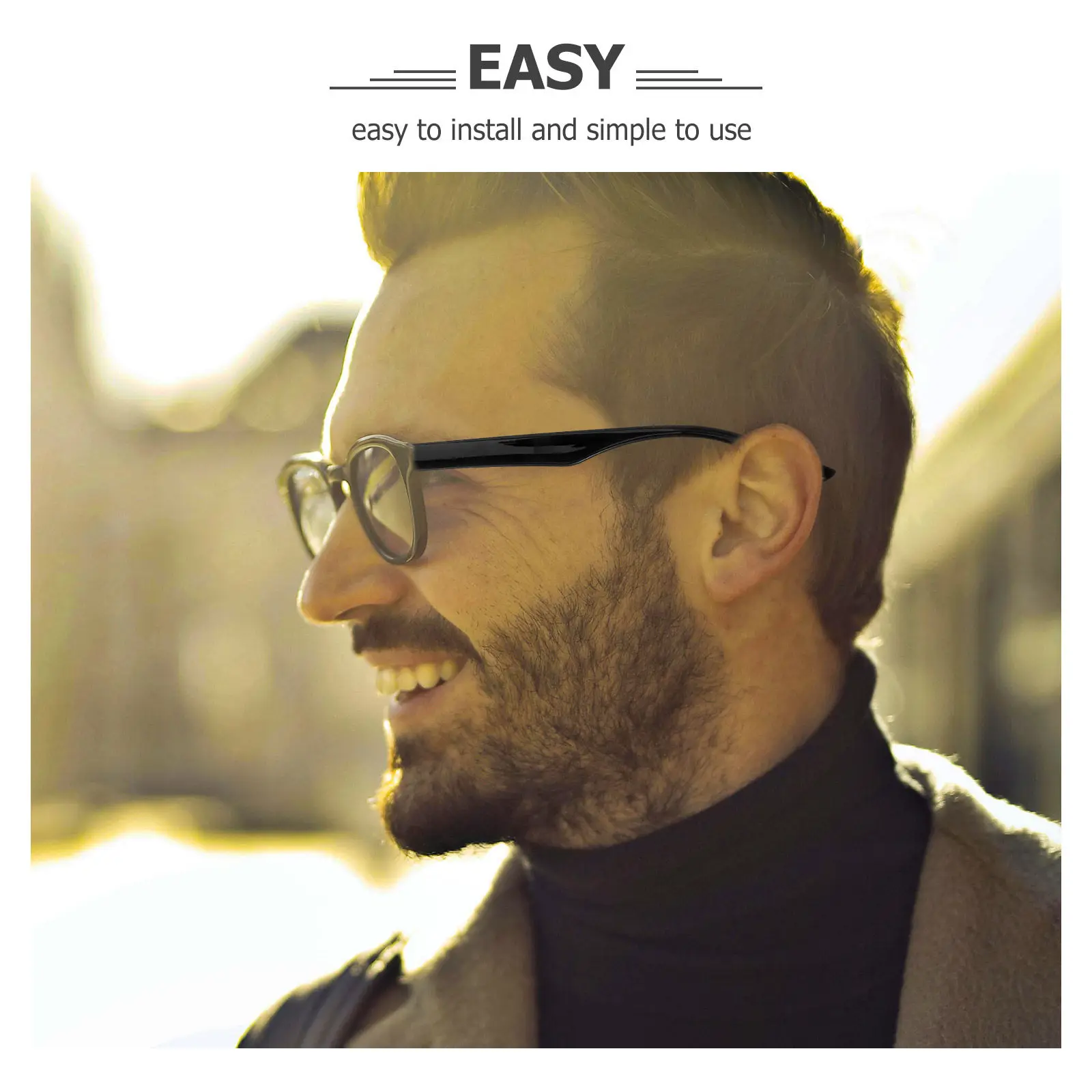 

1 пара сменных дужек для очков из материала TR90, профессиональное исполнение, гладкая отделка, решение для ремонта очков, стильные и надежные.