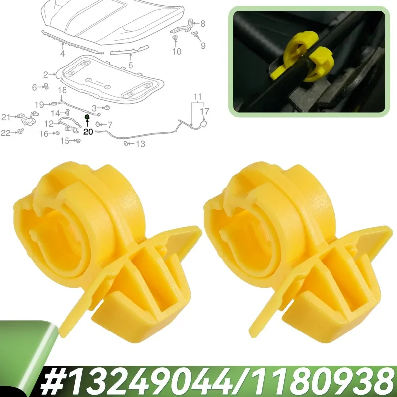2pcs Bonnet Stay Clips Support Strut Rod Holders 13249044 1180938 For Opel Corsa D E For Vauxhall Astra Corsa Meriva Zafira