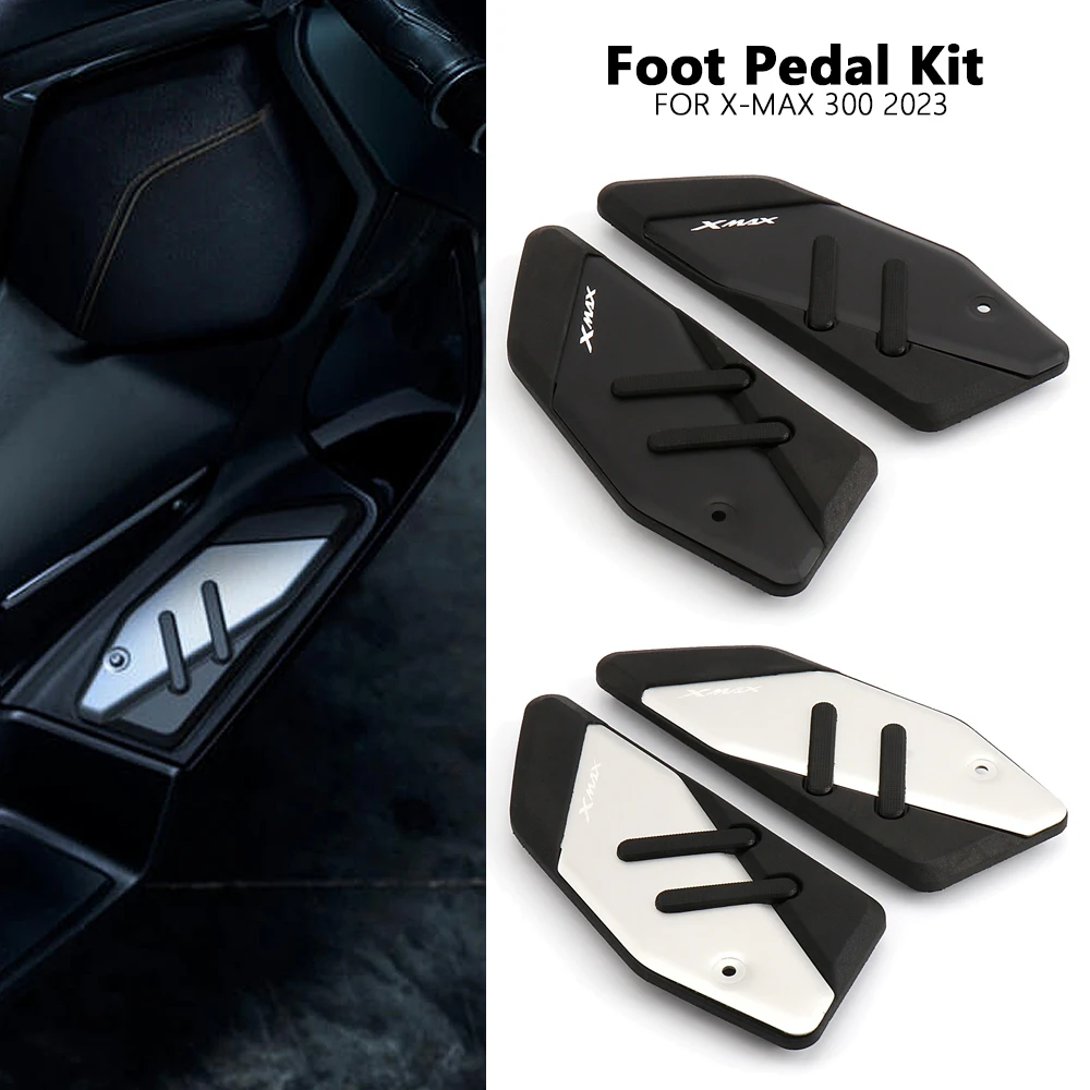 Motorcycle Footrest Foot Pads Pedal Plate Pedals For Yamaha XMAX 125 250 300 400 X-MAX125 X-MAX250 X-MAX300 2017-2023 X-MAX400