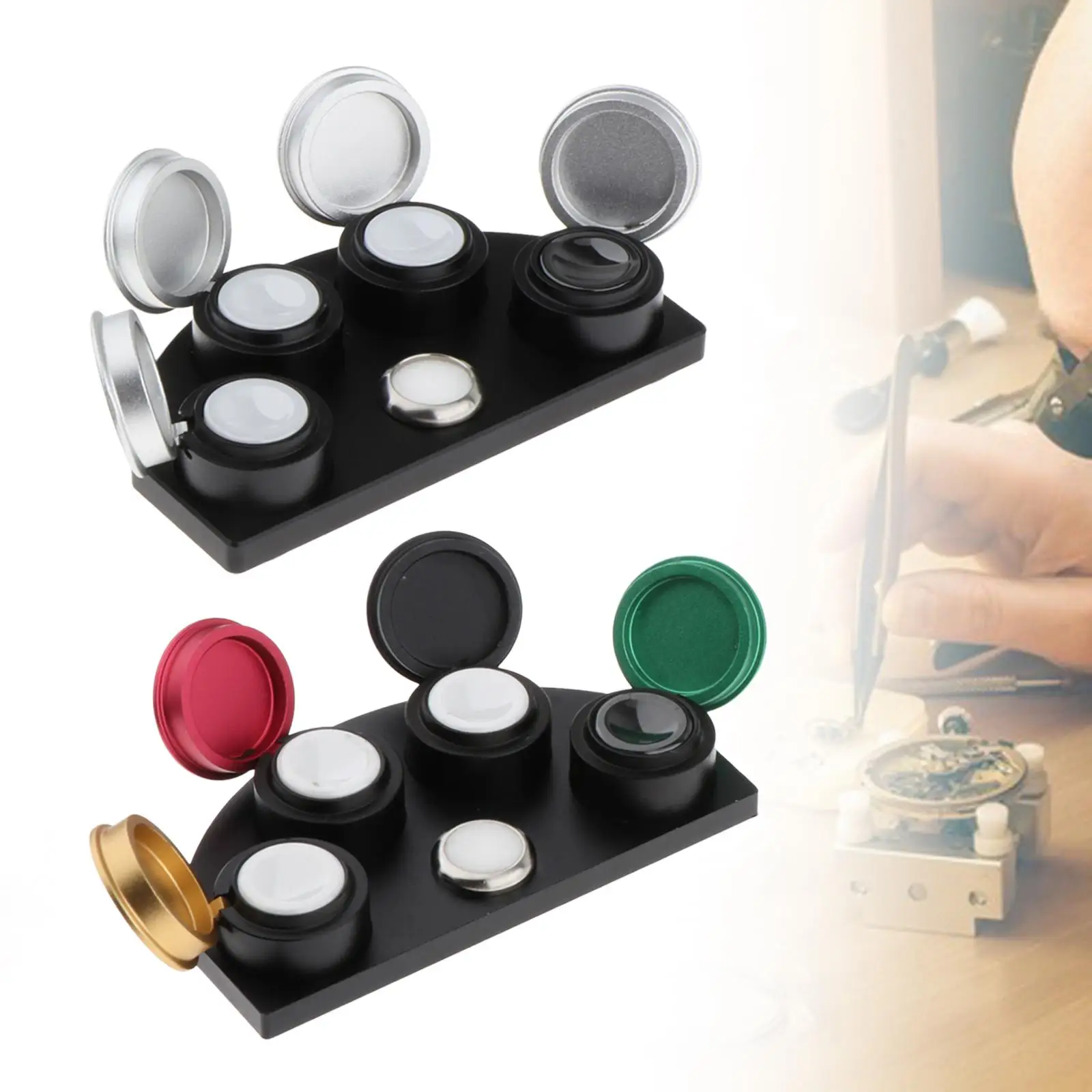 Oil Cup Stand 4 Dish Reusable Repair Tool for Amateurs Repairing Watchmakers image 3