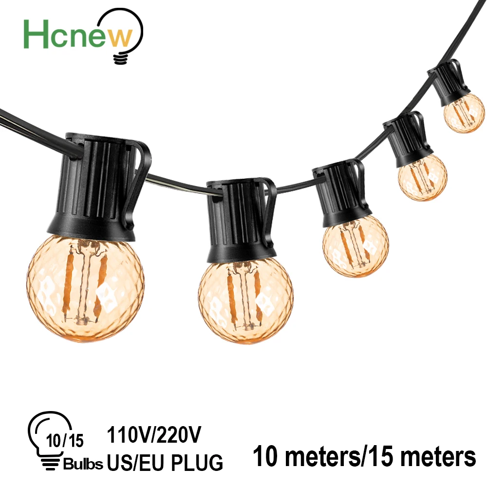 

Vintage Festoon Led Light G40 110V 220V Street Garland Waterproof Connectable Outdoor Decoration String Light Christmas Bulb