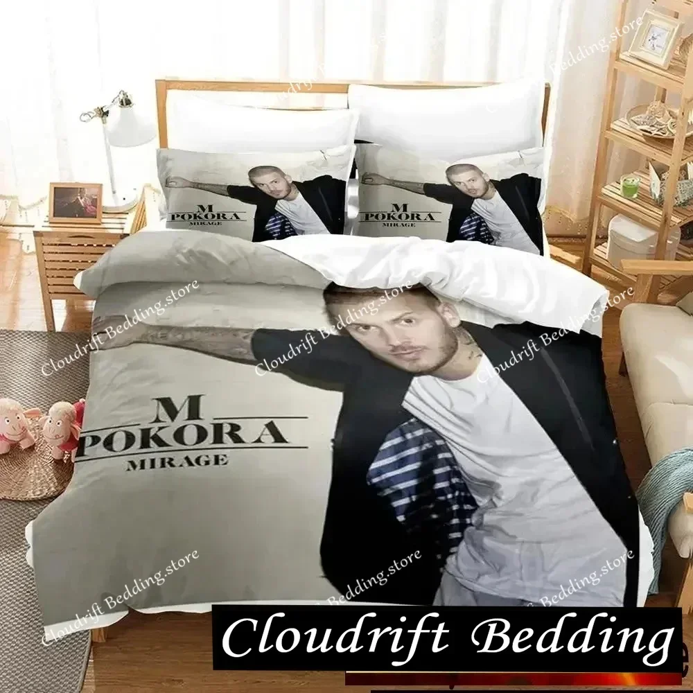 Singer M. Pokora Bedding Set Duvet Cover Bed Set Quilt Cover Pillowcase Comforter king Queen Size Boys Adult Bedding Set026