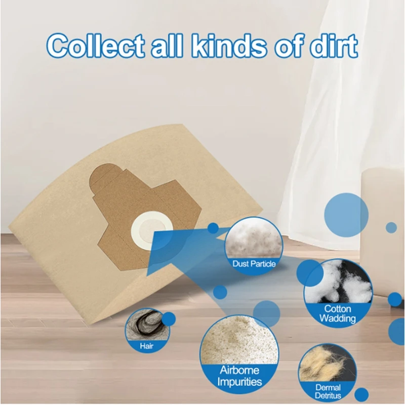 A26T-20L กระดาษฝุ่นสําหรับ Einhell BT-VC 1250 S/INOX 1250S เปียกและแห้งเครื่องดูดฝุ่นถุงขยะสูญญากาศถุงกรอง