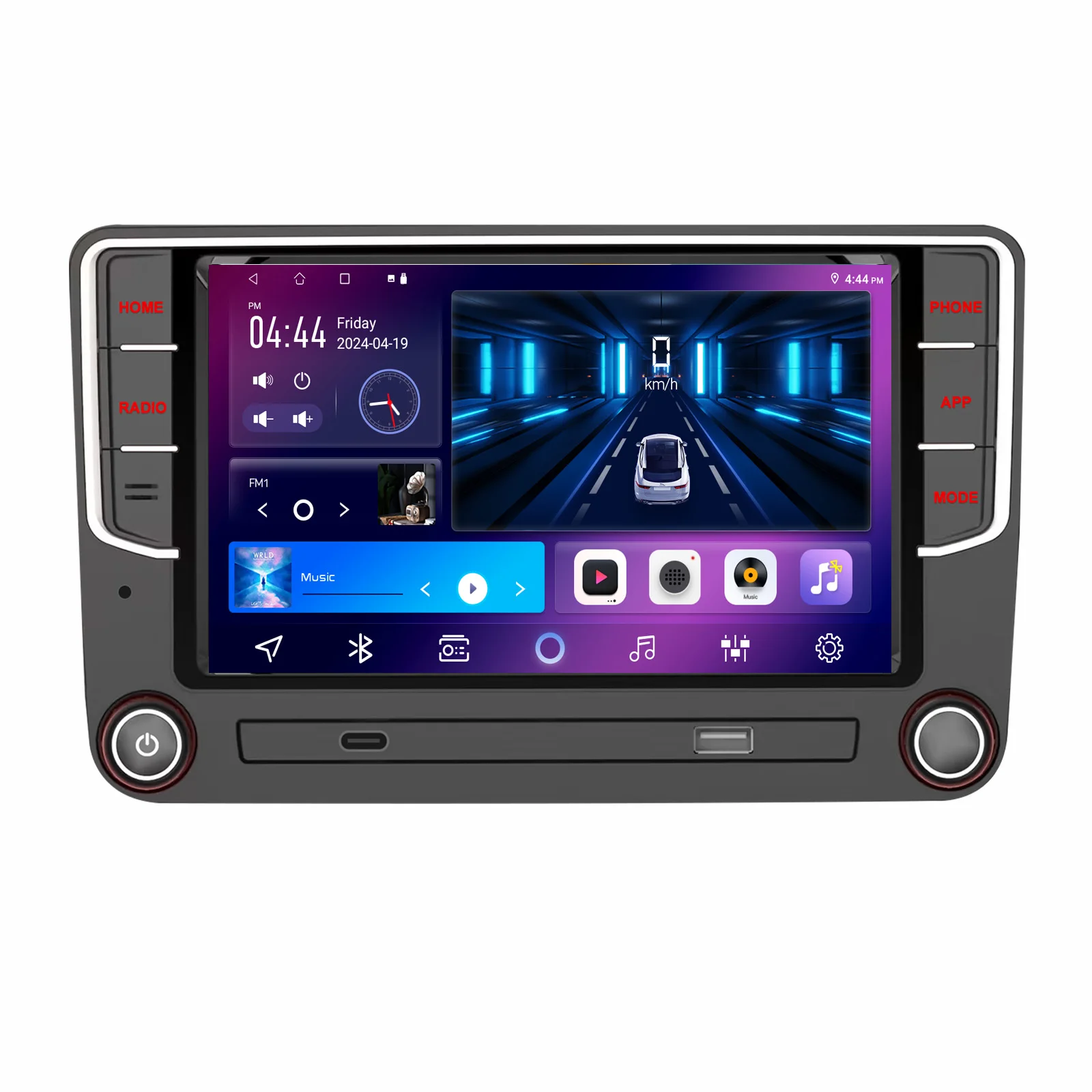 Autoradio wireless da 7 "4 + 64 GB per VW EOS 2006-2013 Stereo per auto con schermo per telecamera di backup GPS WIFI FM Immagine di retromarcia
