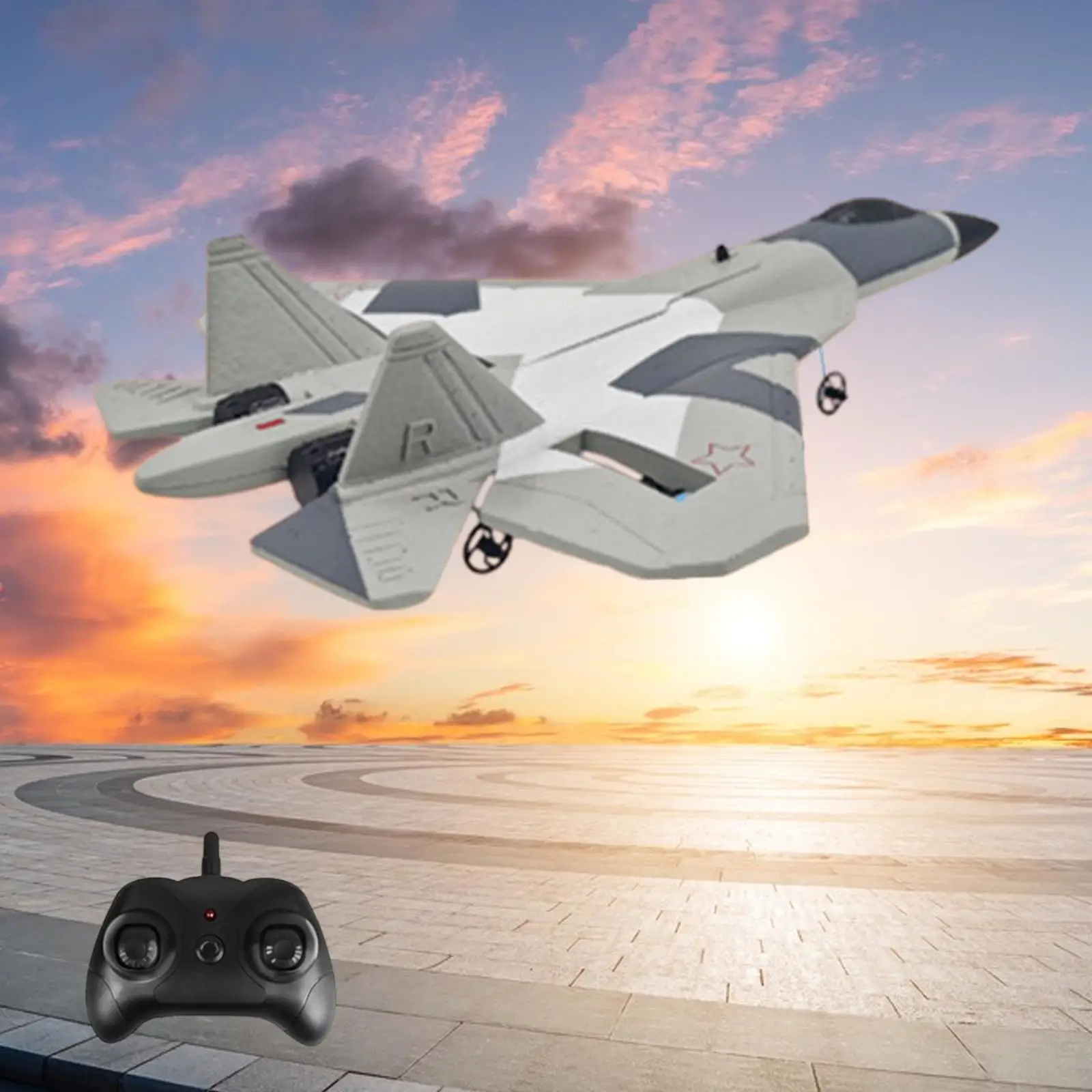 Remote Control Fighter Simulation 2CH RC Plane for Kids Adults Birthday Gift