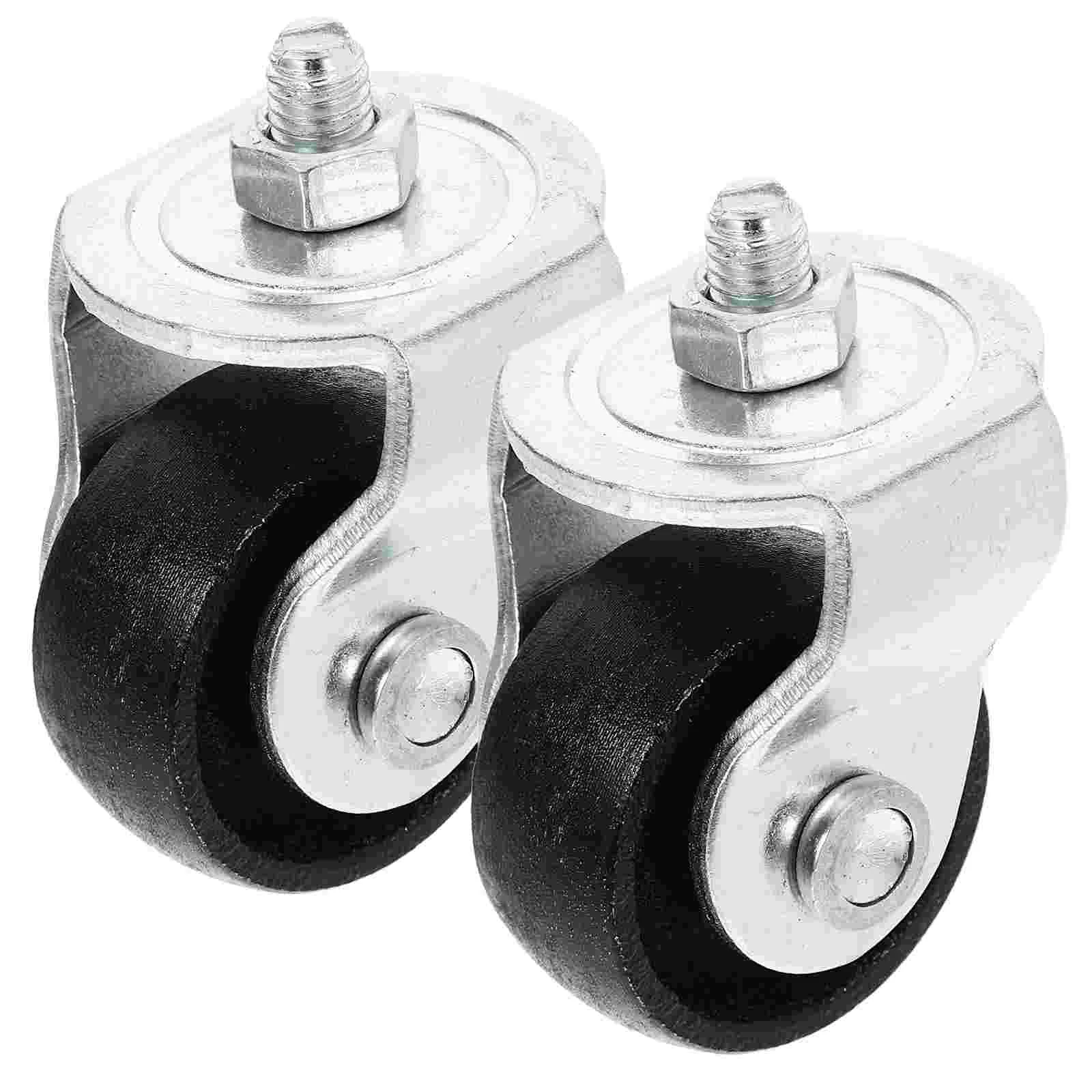 

2 Pcs Hydraulic Jack Accessories Horizontal Caster Wheels Car Supplies Steel Utility Trailer Front