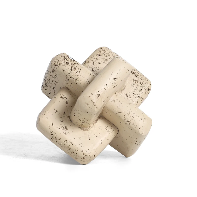 Creative Stone Pattern Ring Buckle Sculpture Desk Decoration Resin Crafts Shackle Ornaments Room Aesthetics Decor Modern Artwork