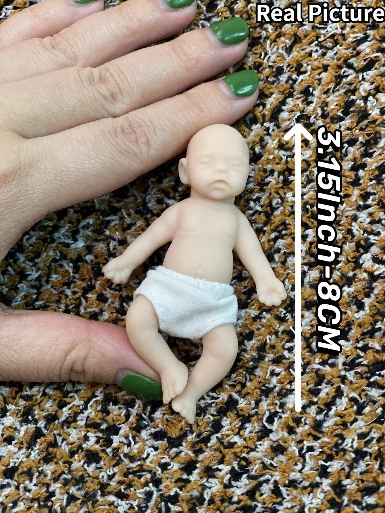 1 Pc 3.15 Inch Full Body Solid Silicone Bebe  Rebon Doll For children Play bebe reborn reallista de silicone Doll