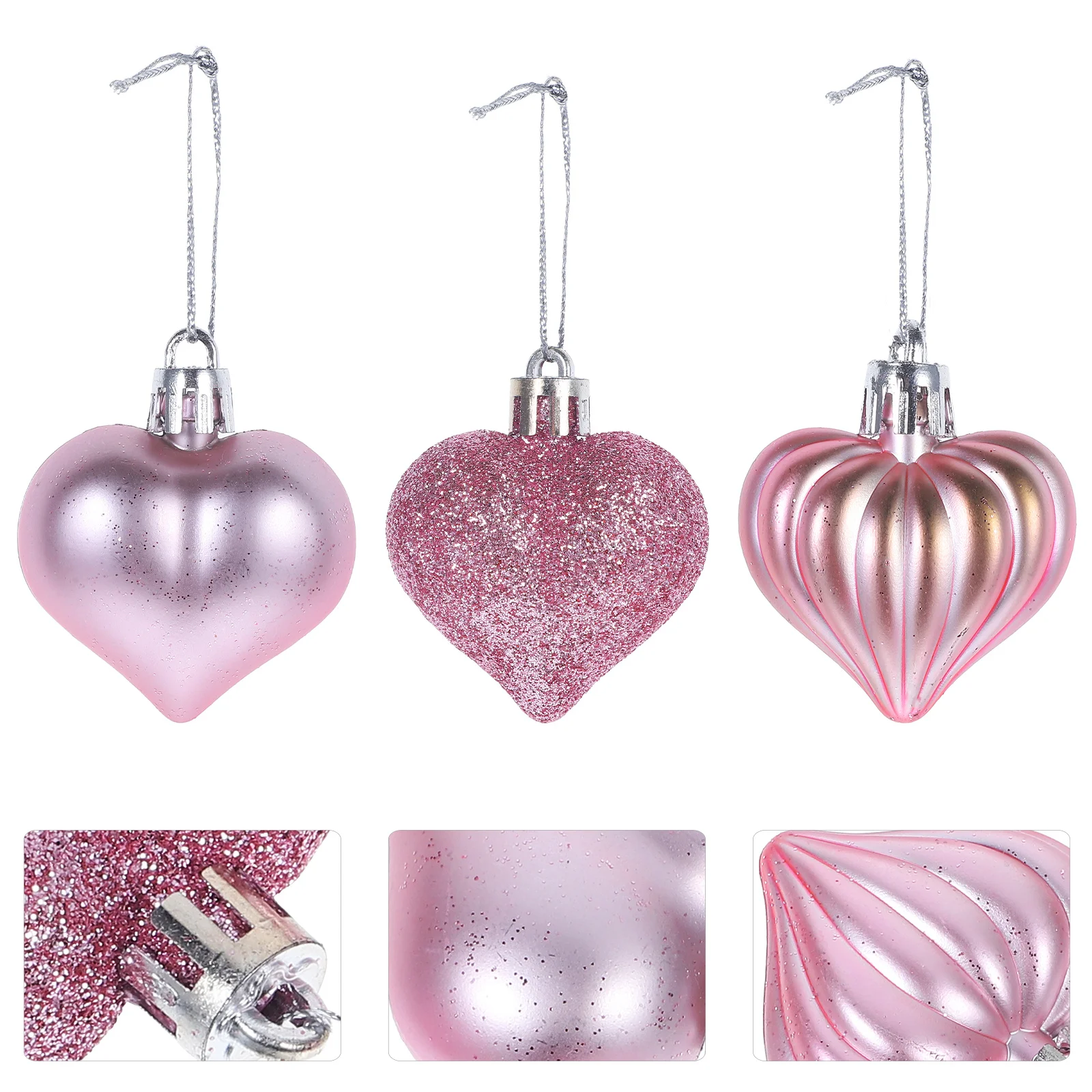 

24Pcs Valentine Heart Ornaments Vibrant Colors Lightweight Decor for Door Wall Ceiling Party Hanging Pendant Valentine Day Decor