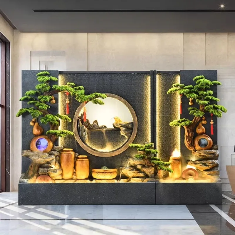 Water Curtain Rockery Fountain Decoration Villa Screen Club Hotel Garden Courtyard Fish Pond Wall Landscape