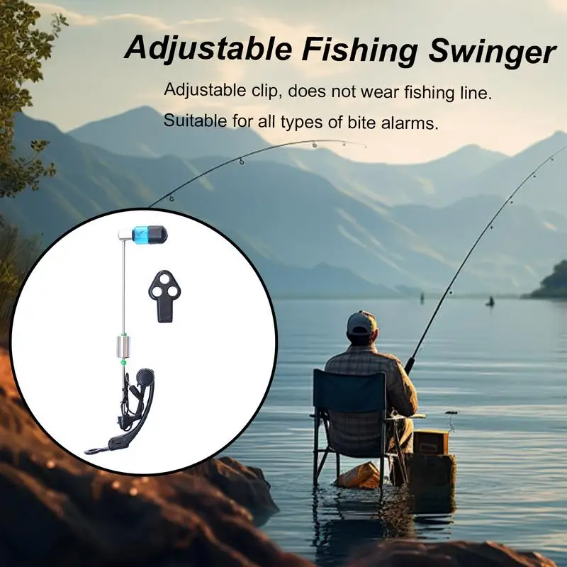 Fishing Indicator Fish Bait Alarm Portable Adjustable Fishing Alarm Fish Bait Alarm Bite Bait Alarm ABS Headlight For