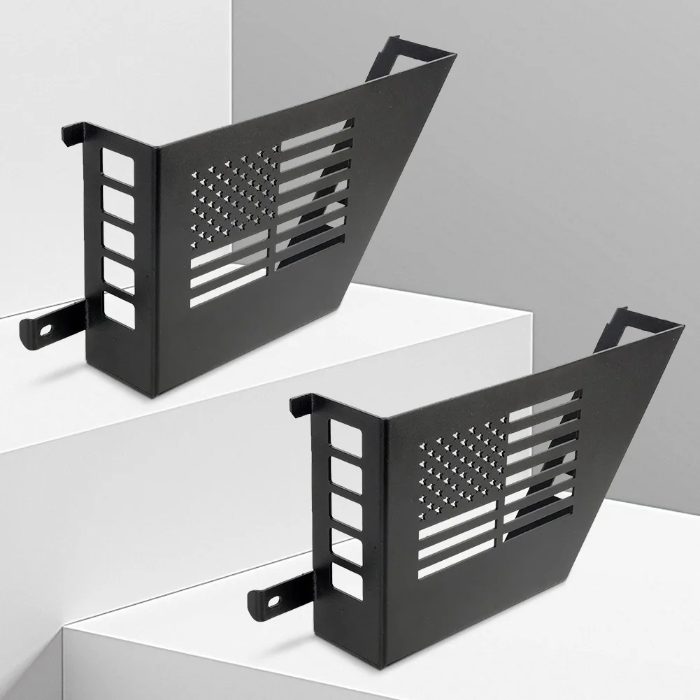 

2Pcs Metal Front Door Storage Box Rust Proof Car Storage Rack Auto Organizer Bracket Car Interior Modification Accessories
