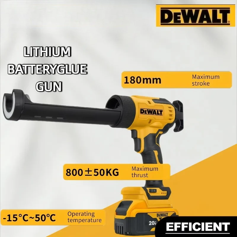 

Аккумуляторный электрический пистолет для герметика DeWalt, 6 скоростей, для дверей, окон, стекла, с LED-подсветкой