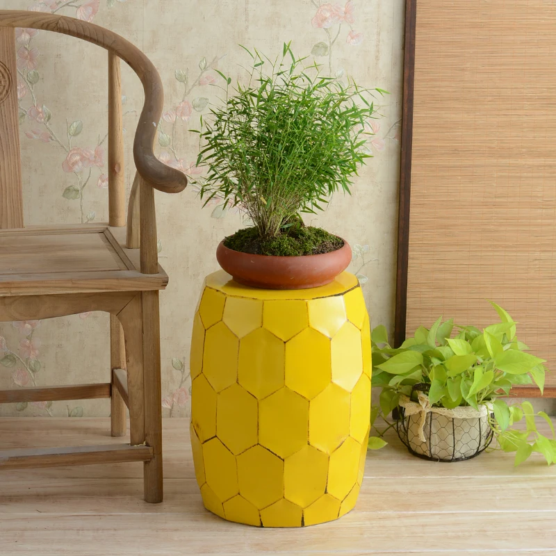 Jingdezhen indoor Antique home drum porcelain garden stool Glazed hand painted blue and white round stool ceramic china