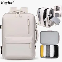 Mochila de viaje Buylor, mochila Easyjet para mujer, mochila de equipaje de cabina de 45x35x20 para avión, bolsas de transporte para ordenador portátil de gran capacidad