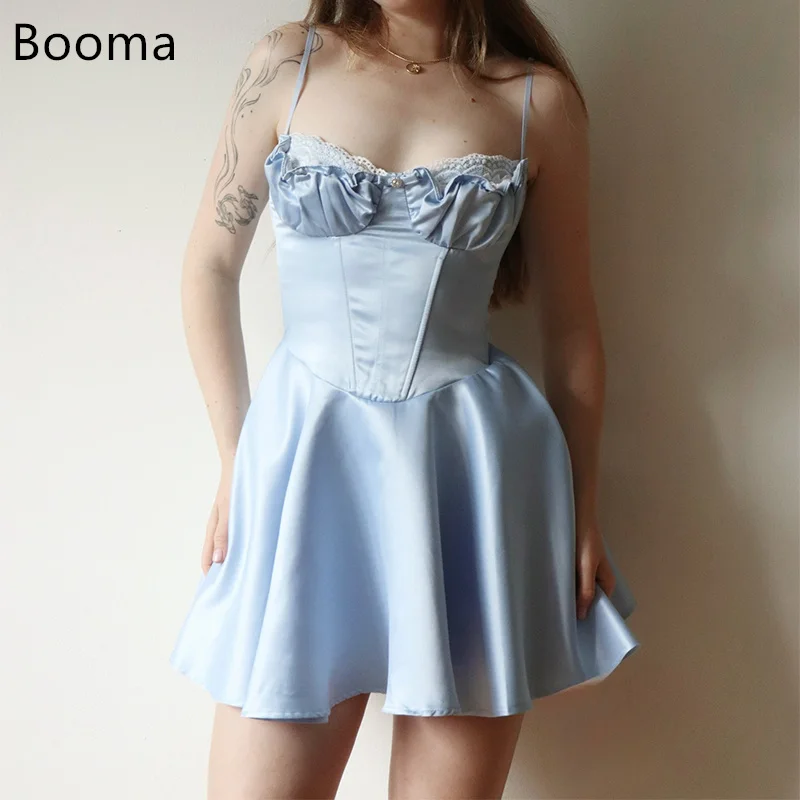 

Booma A-Line Lace Simple Evening Dresses Sleeveless Spaghetti Strap Formal Dresses for Women Homecoming Dress Custom Made 2025