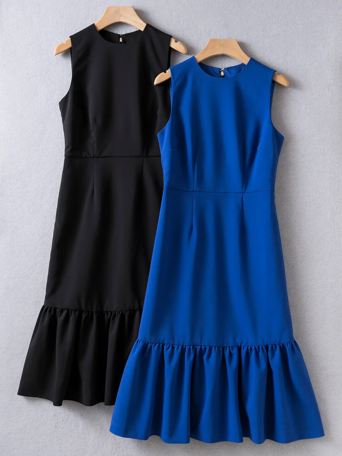 

New Summer Collections Cotton Sleeveless Midi Dress Blue/Black US 2-10