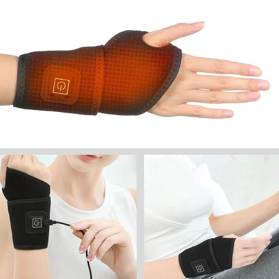 Multi Mode Heating Wrist Support Sleeve Sports Protection Breathable Hand Joint Brace Heat Health Care Device 24 Hours