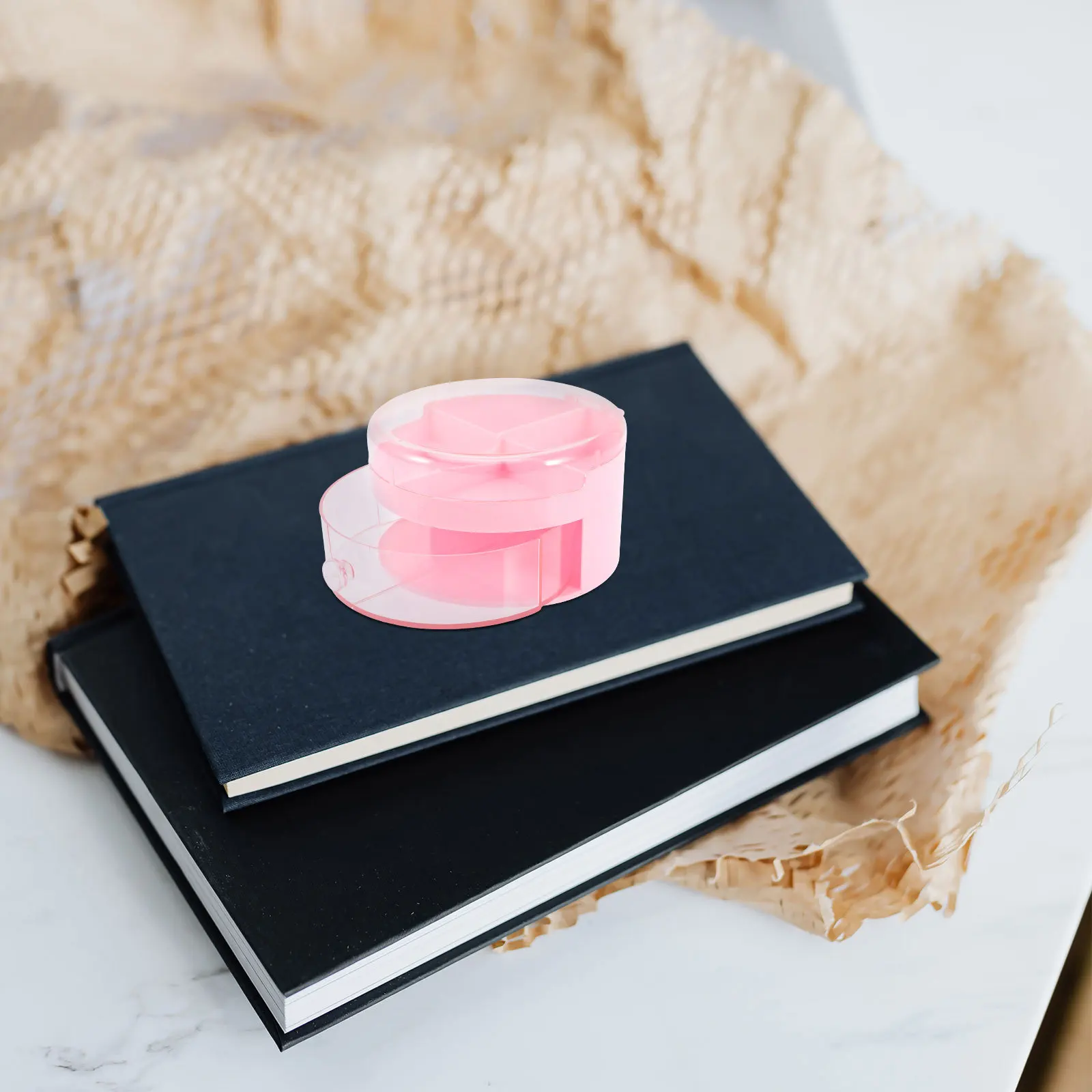 

1pcs Double Layer Jewelry Box Small Organizer For Girls Kids Travel Jewelry Case Storage Box Decorative Accessories Organizer