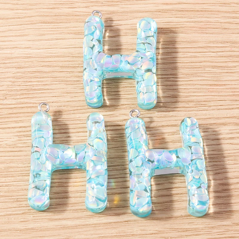 5 Stück Harz-Buchstabenanhänger in Bonbonfarben, 26 Buchstaben von A bis Z, zum Basteln von Schmuck, Ohrringen, Anhängern, Halsketten, Armbändern, für DIY-Projekte und als Geschenk. – Detail 11