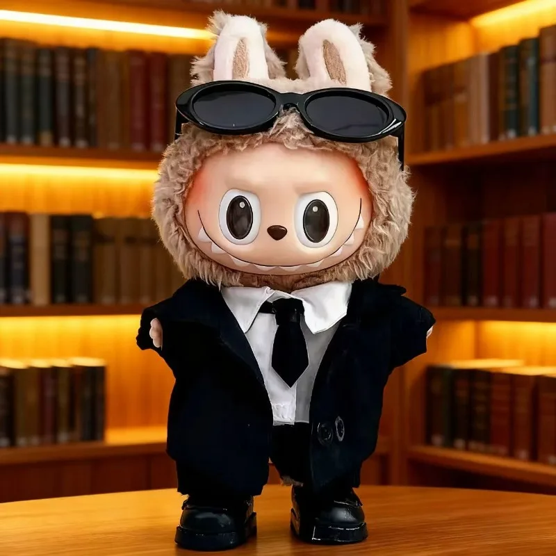 

Для 17 см Ropa labubu v1/v2/v3, детская одежда, крутой костюм, солнцезащитные очки, костюм, кукла, аксессуары для лабу