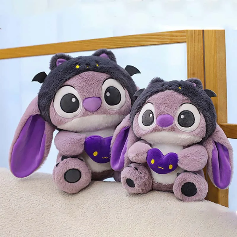 Disney Lilo & Stitch Pluszowe zabawki Kawaii Anime Plushie Dolls Stitch Miękki wypchany fioletowy diabeł 23-78 cm Prezenty świąteczne dla dzieci