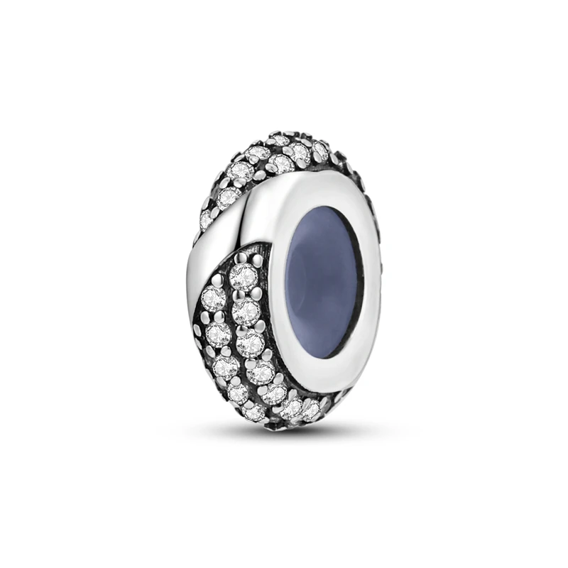 925 Sterling Silber Silikon Spacer Stopper Perlen Charms Schmuck Fit Original 925 Armband Für Frauen DIY Geschenk Party