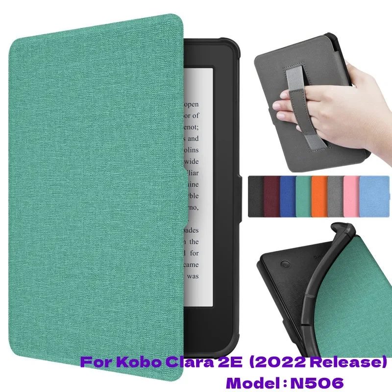 

Чехол Smart Sleep Cover для Kobo Clara 2E 2022, мягкий чехол из ТПУ для Kobo Clara2e N506 с автоматическим режимом сна/пробуждения, чехол с ремешком на руку Fundas