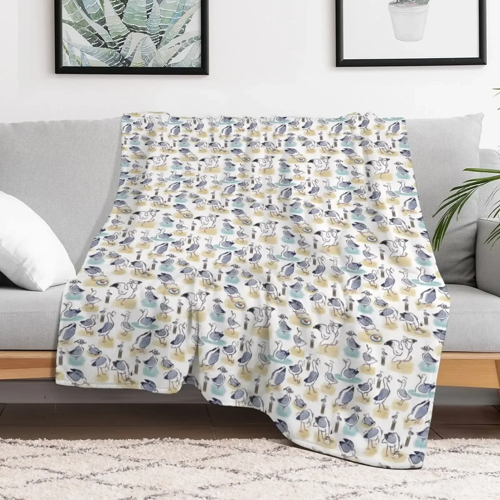 

Comical Seagull pattern- beach bois Throw Blanket For Baby Extra Large Throw Tourist Stuffeds Blankets