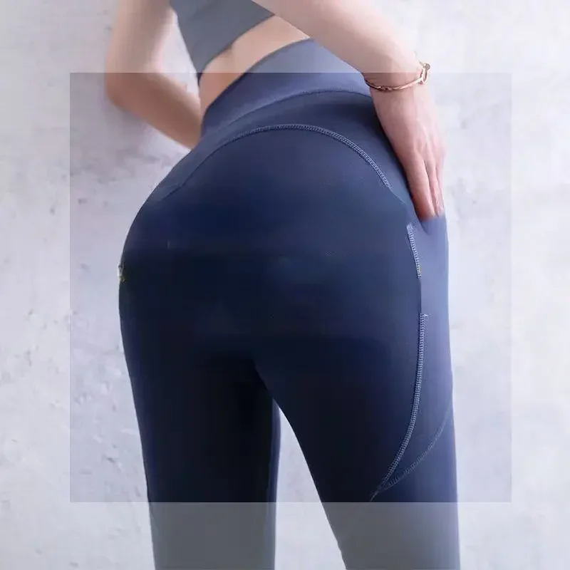 Open Pants Sports Pants Wear Leggings Yoga Running Pants Invisible Zipper Sex Free Easy To Take Off Leggings Women  Hot Pants