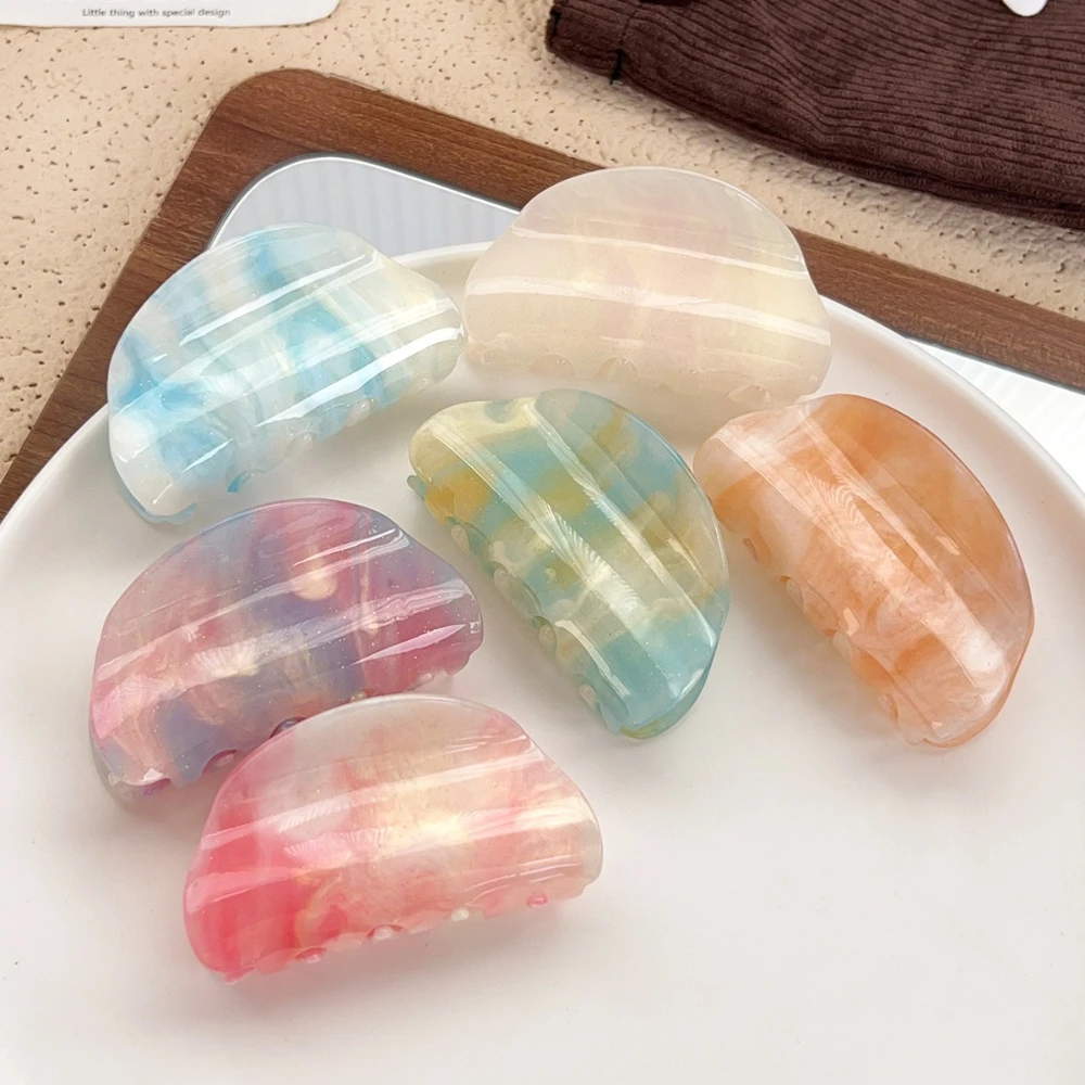 

High Quality Starry Sky Acrylic Hair Claw Clips Medium Size Hair Barrettes for Women Girls Hair Accessories 2025 New