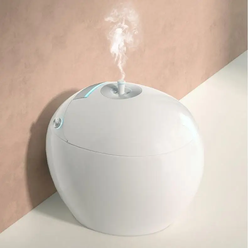 ri-Modern Toilet Floor-Mounted S-Trap/P-Trap Drainage Dual-Flush Remote Included Automatic Deodorization for Bathroom Sanitary*