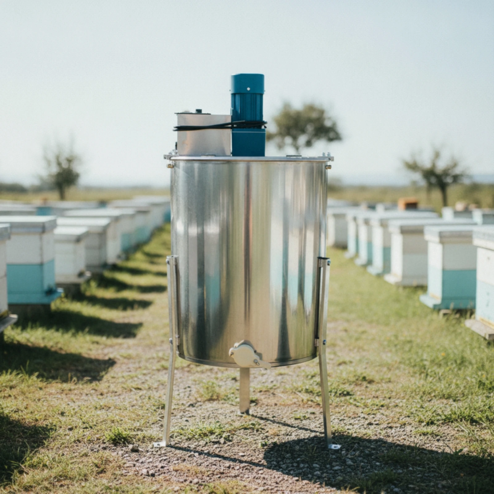 Electric Honey Extractor Efficient Four-Frame Honey Extractor Beekeeping Equipment Rustproof Effortless for Beekeepers, Apiary view 6
