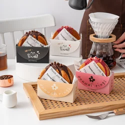 Cake Roll Wrapping Paper Box Baking Bread Paper Tray Sandwich Packaging Wheel Bags