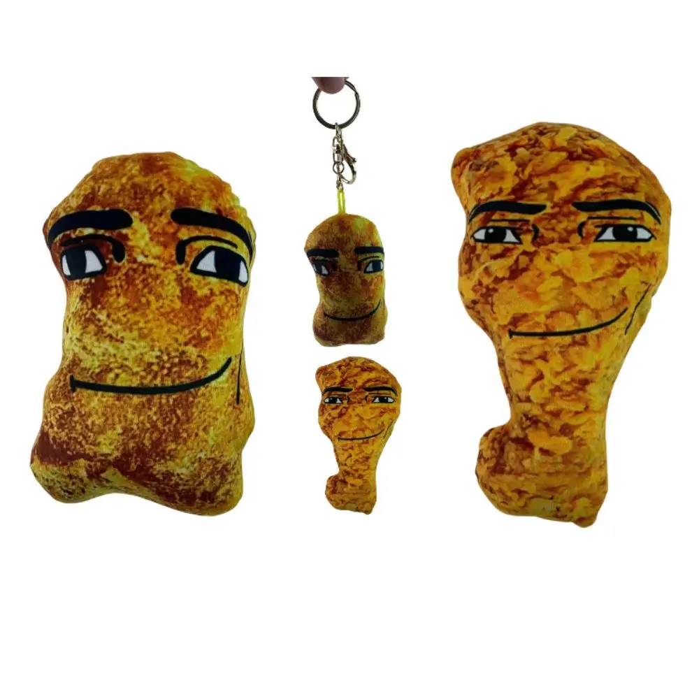 LLavero de pata de pollo de peluche a la moda, regalo amarillo para Amiga, pepitas de pollo, llavero, juguete de peluche, bolsa colgante de comida complicada
