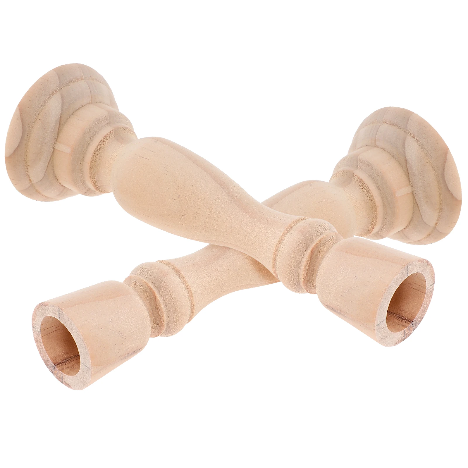 

2 Pcs Decorations Aromatherapy Holder Taper Candleholders Wooden Stick Sticks