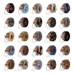 Cinto elástico listrado para homens e mulheres, cinto elástico, cintura casual, fivela de pino, 60 cores, 107 cm, 120 cm, 130cm