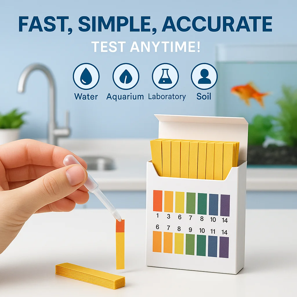 Universal PH Test Paper 0-14 Indicator Strips for Water Aquarium Pool Testing