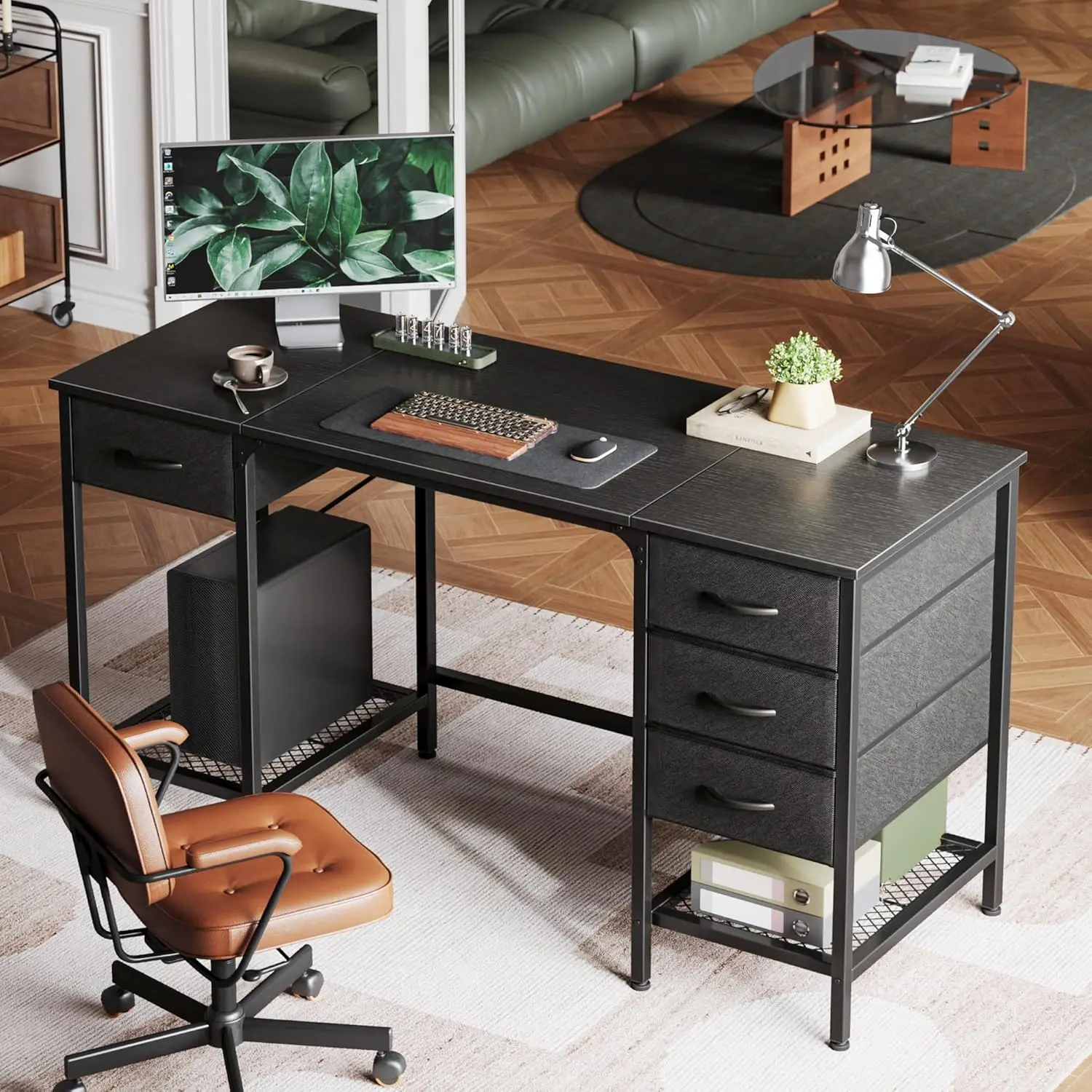 !@Combohome Multi Purpose Wood Long Reversible Corner Computer Desk Home Office Executive Desk