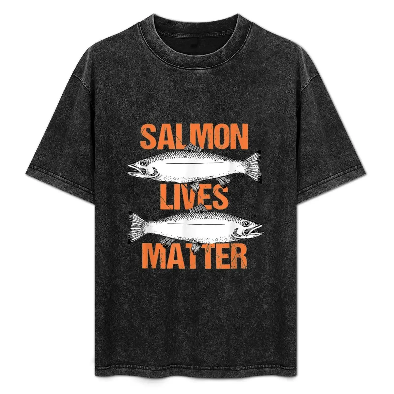 

Salmon Lives Matter Bass Fly Fishing Fish Fisherman Gift T-Shirt Sport Basic Moisture Wicking Tee