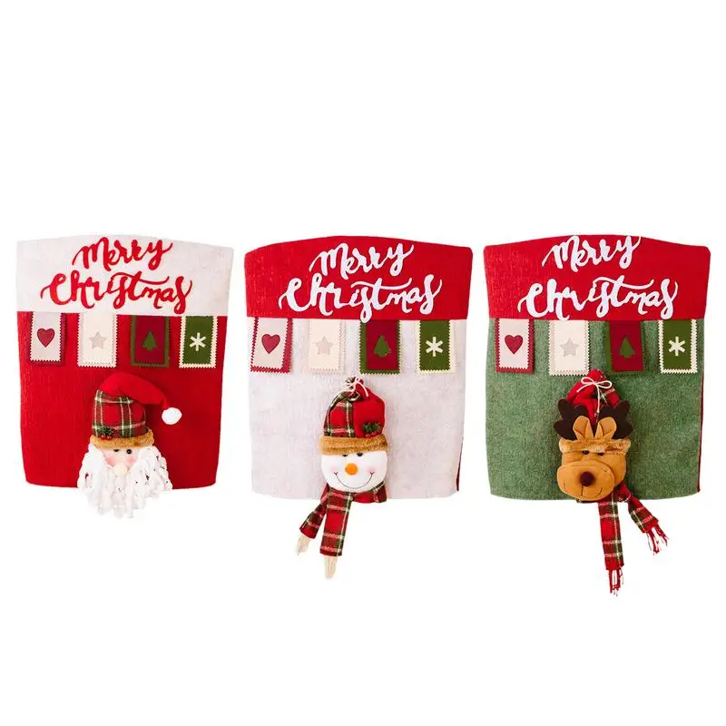 

Christmas cartoon chair covers home chair covers cute cartoon restaurant chair protectors for home holiday party decorations