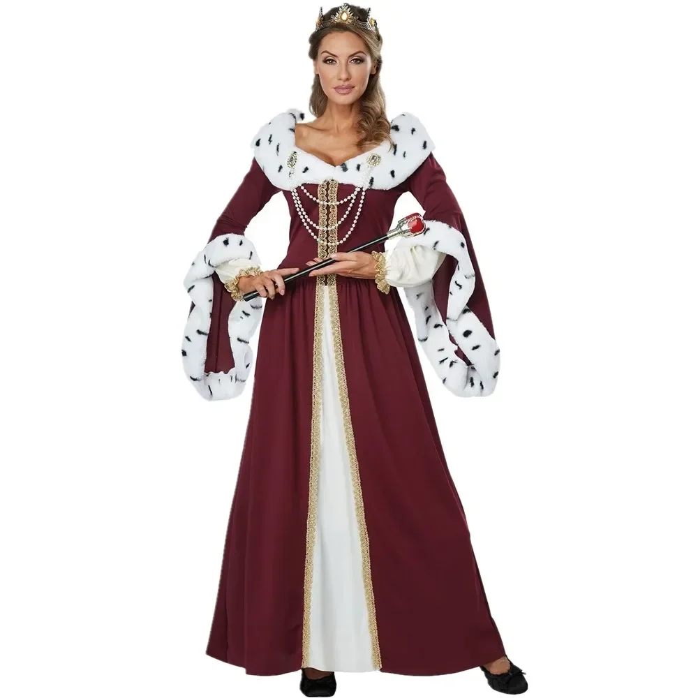 Halloween European Royal Retro Court Costume Christmas Party Masquerade British Aristocratic Queen And King Costume