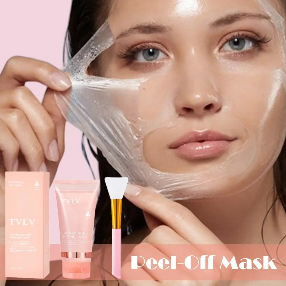 コラーゲンオーバーナイトラッピングピールオフフェイシャルマスク、韓国マスクケアディープラッピングマスクコラーゲンナイトクリーム保湿B9E5
